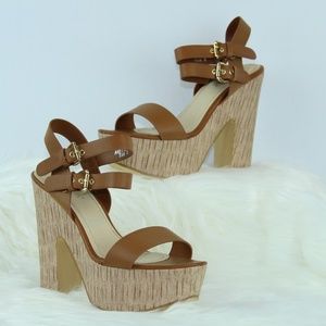 3/$25 Chunky Platform Heels Ankle Straps Size 8